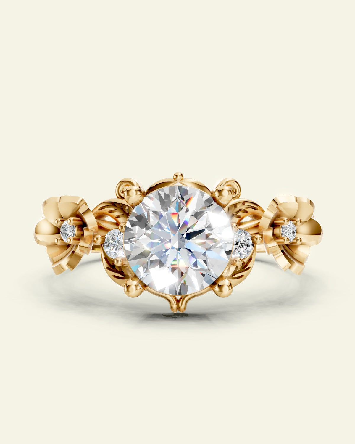 Adelina | round cut 7 mm ring setting