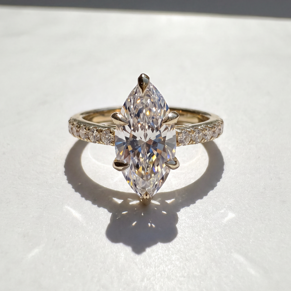The Sol II Engagement Ring | Claw Prongs | Marquise
