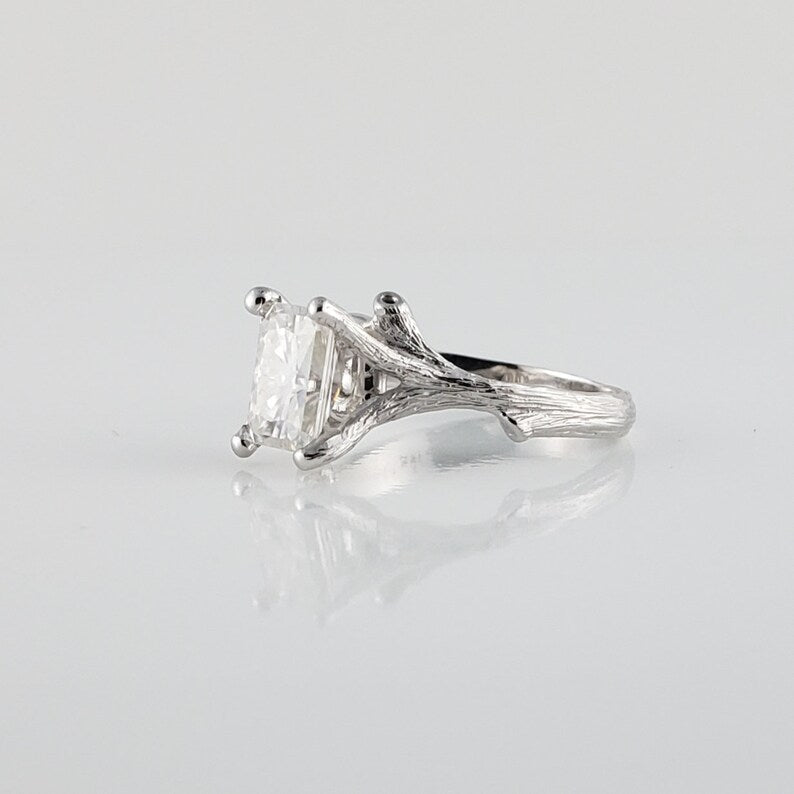 Radiant Cut Moissanite Engagement Ring