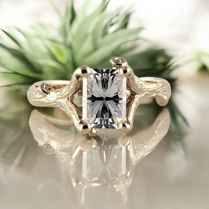 Radiant Cut Moissanite Engagement Ring