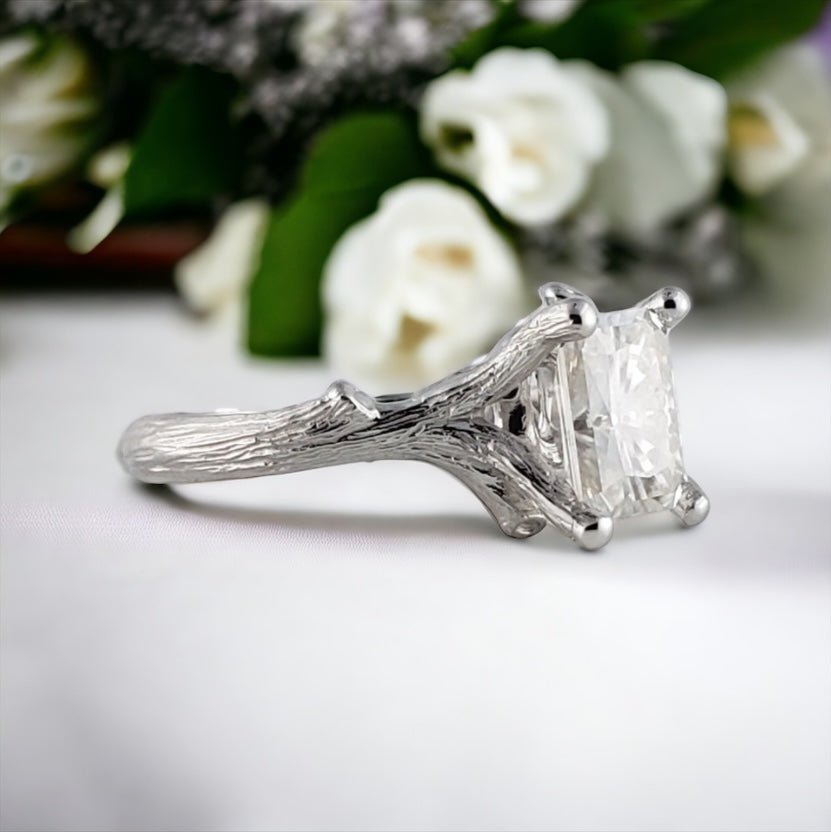 Radiant Cut Moissanite Engagement Ring