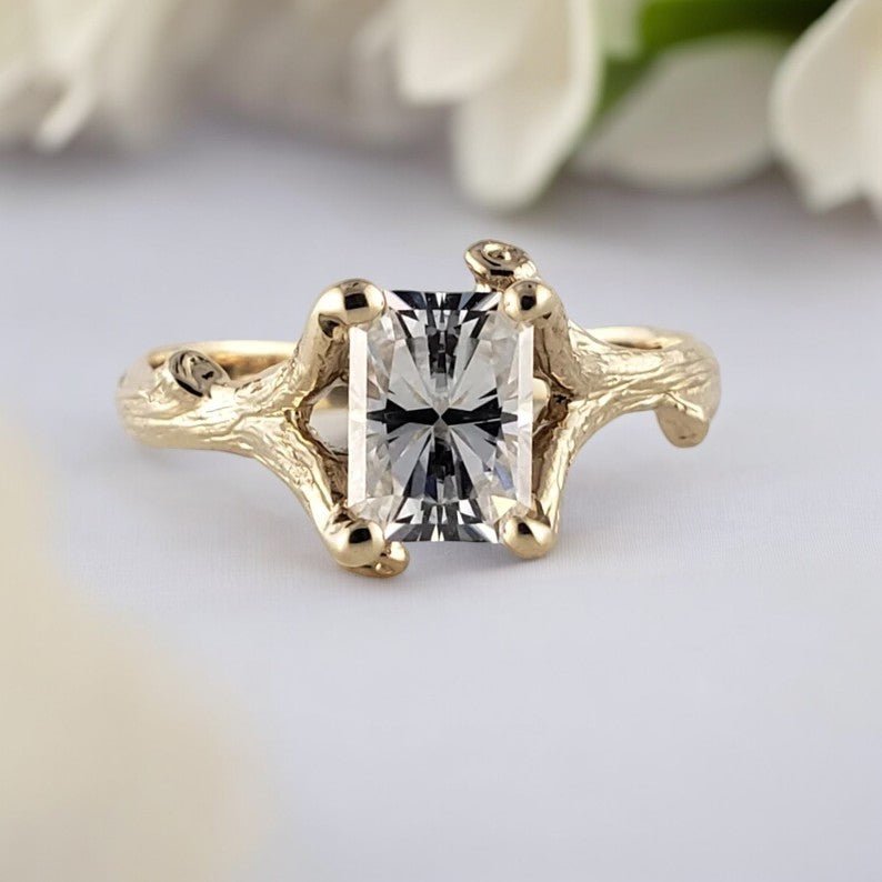 Radiant Cut Moissanite Engagement Ring