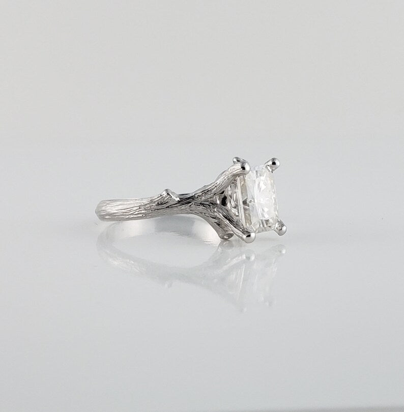 Radiant Cut Moissanite Engagement Ring