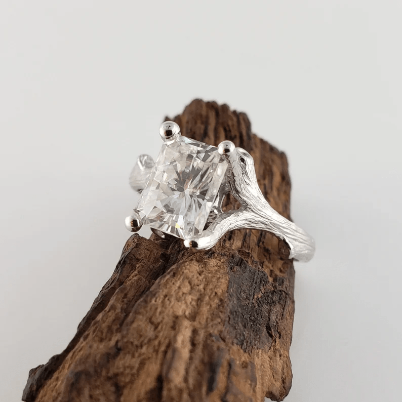 Radiant Cut Moissanite Engagement Ring