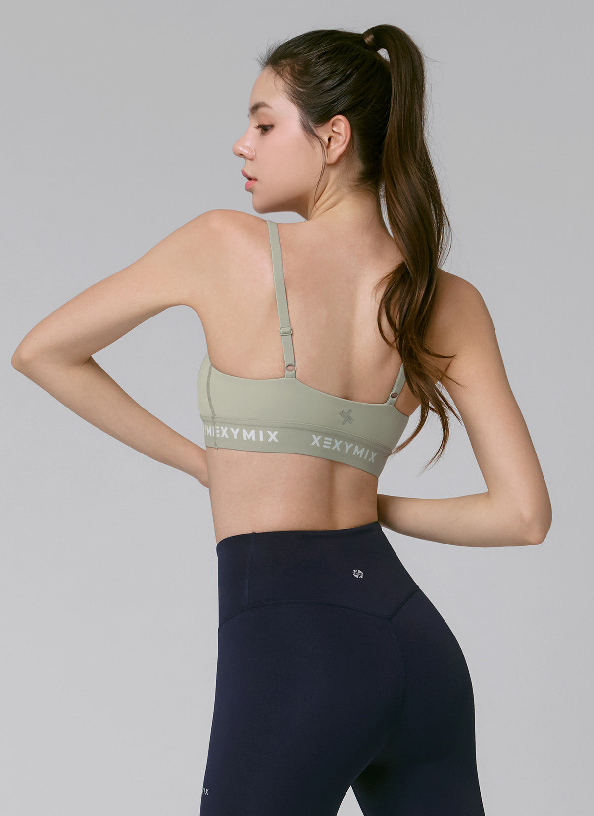 Black Label Signature Power Rise Logo Band Bra Top