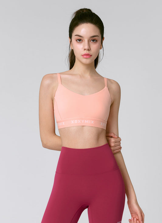 Black Label Signature Power Rise Logo Band Bra Top