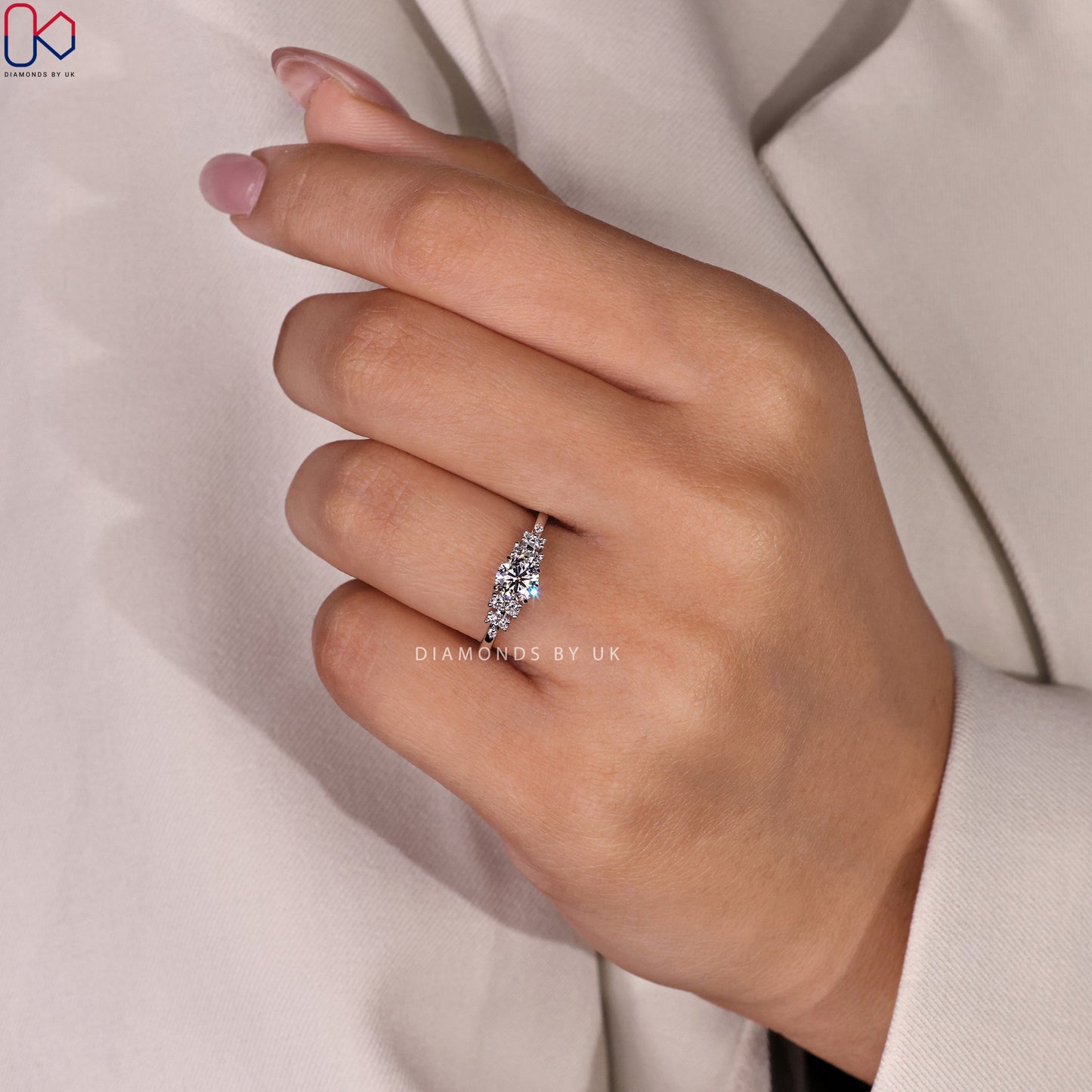 Round Brilliant Cut Diamond Ring - Muse Setting