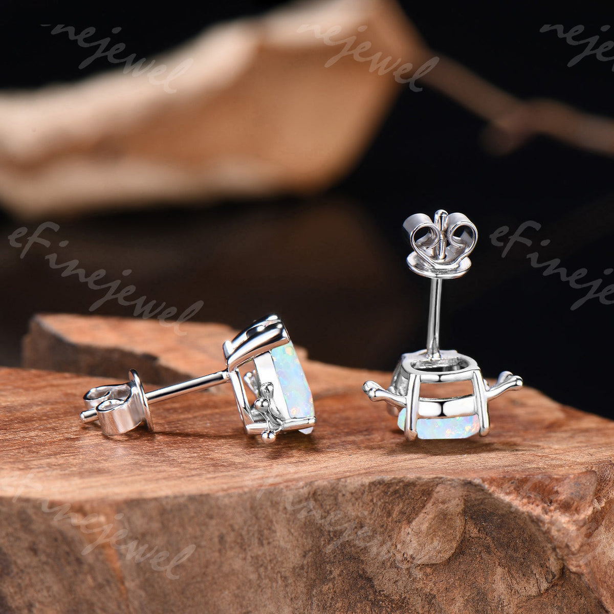 Pear Shaped White Opal Frog Jewelry Set Silver Animal Inspired Amethyst Ring Necklace Stud Earrings (Copy)