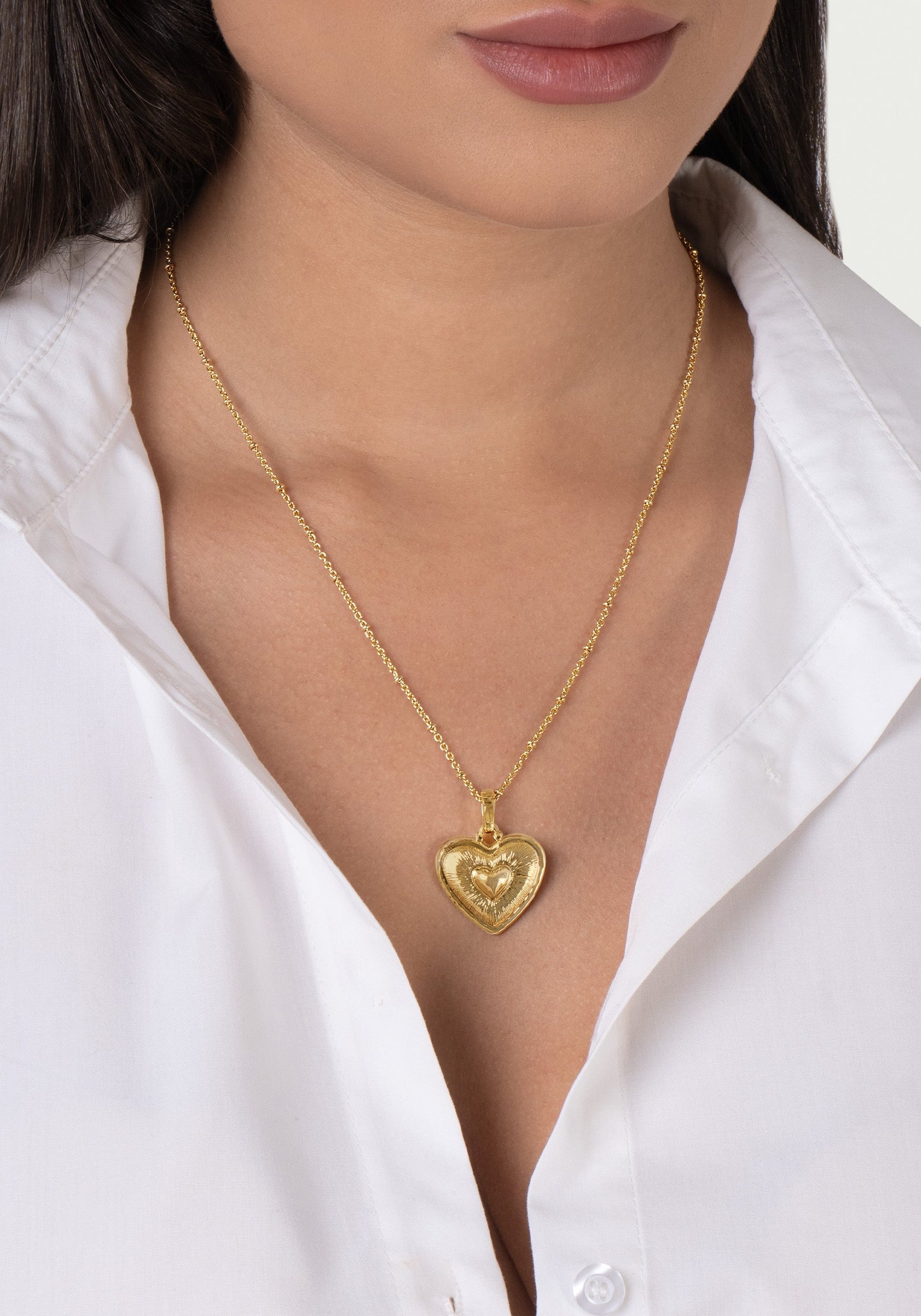 Heart Radiant Gold Charm