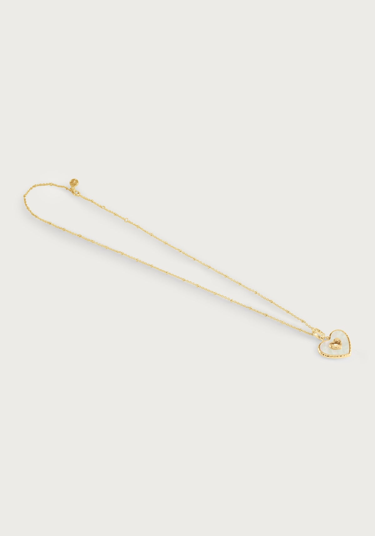 Heart Radiant Pearl Gold Charm