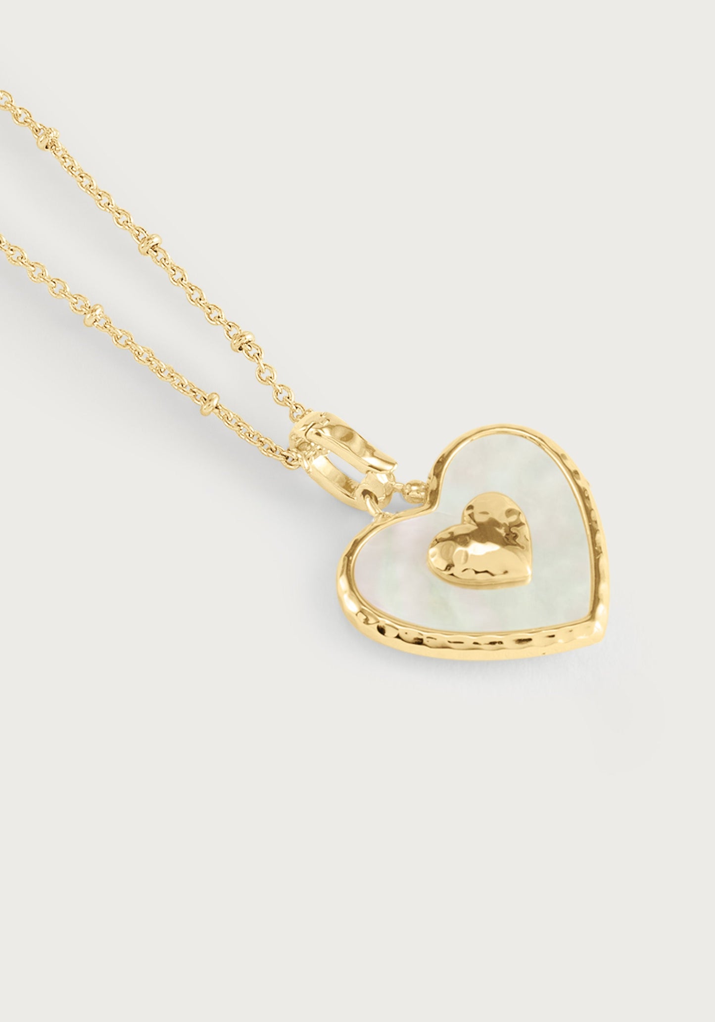 Heart Radiant Pearl Gold Charm