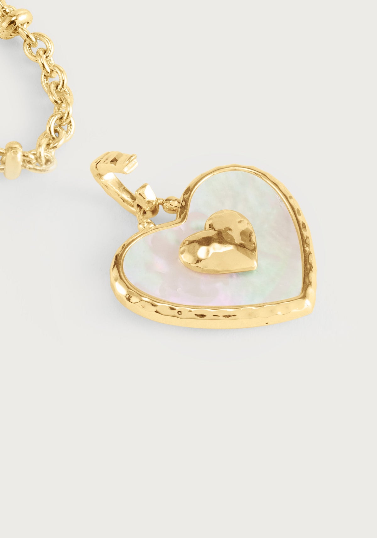 Heart Radiant Pearl Gold Charm