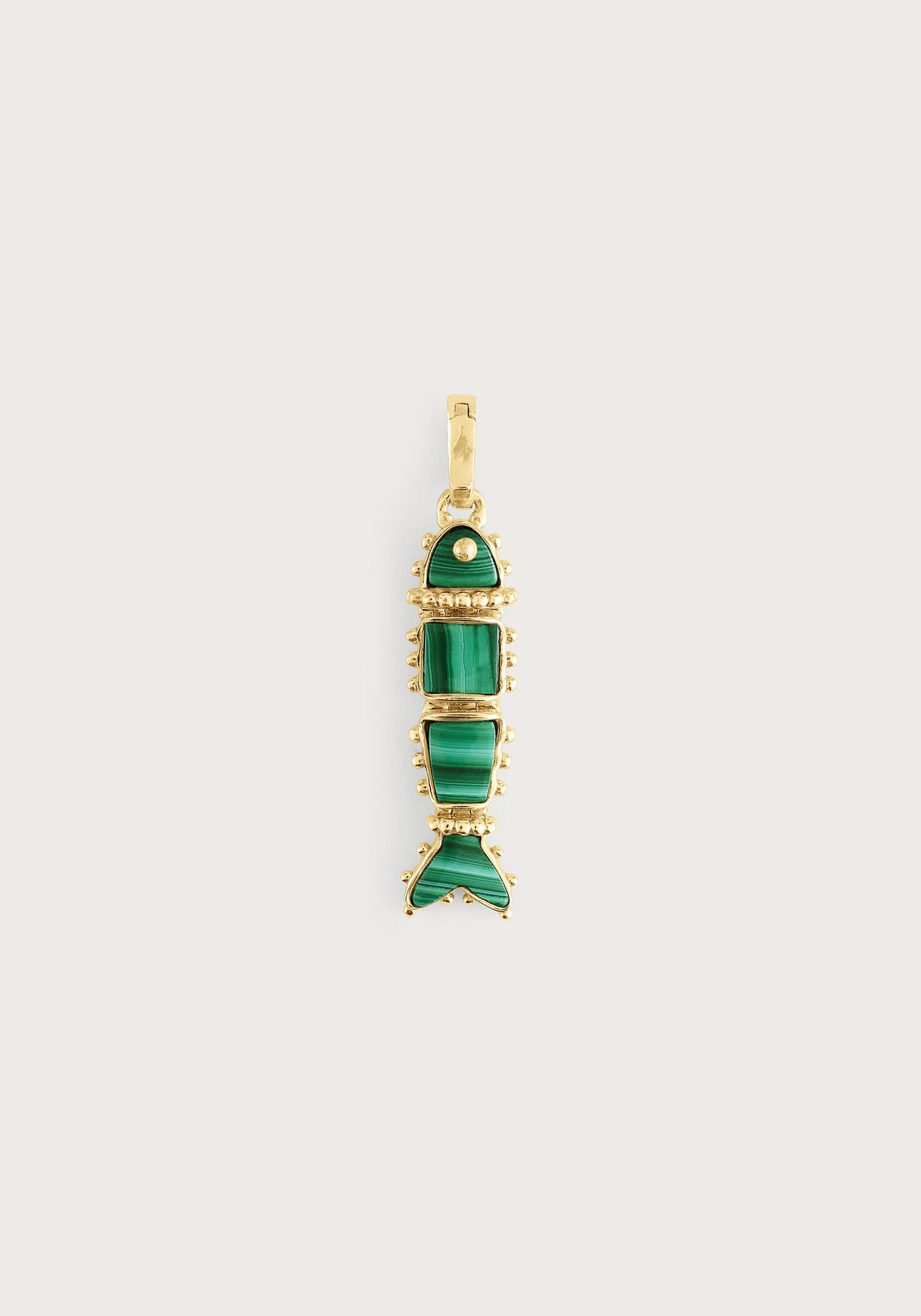 Milos Stone Fish Charm - Malachite