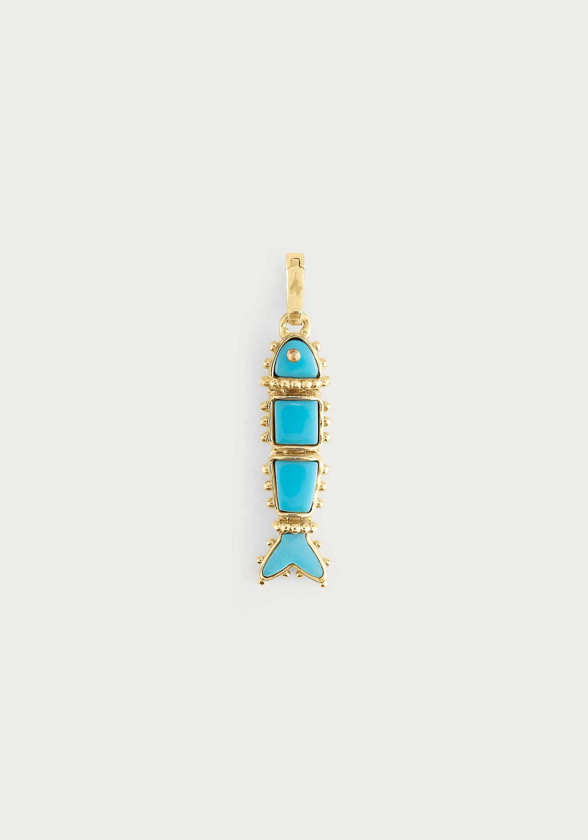 Milos Stone Fish Charm - Turquoise