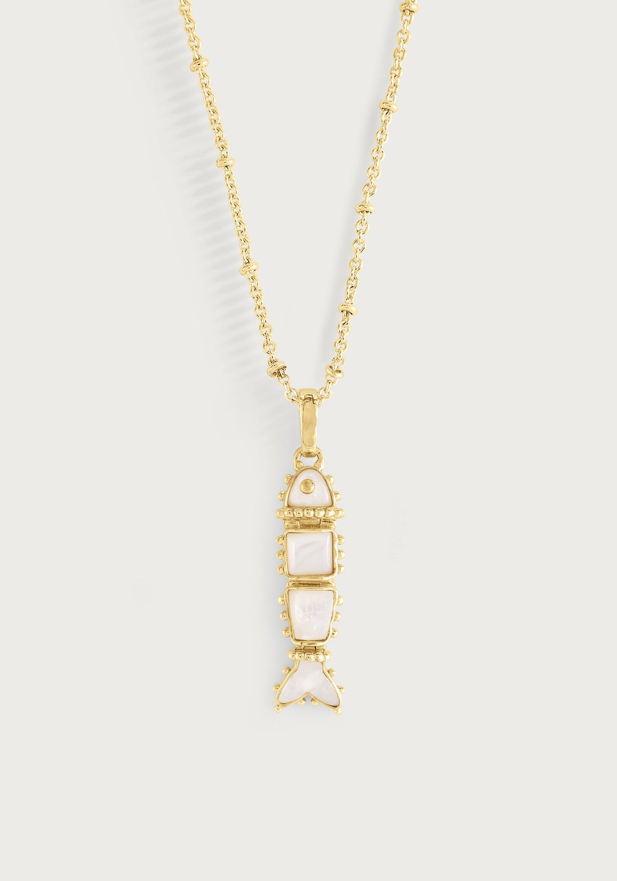 Milos Stone Fish Charm - Pearl