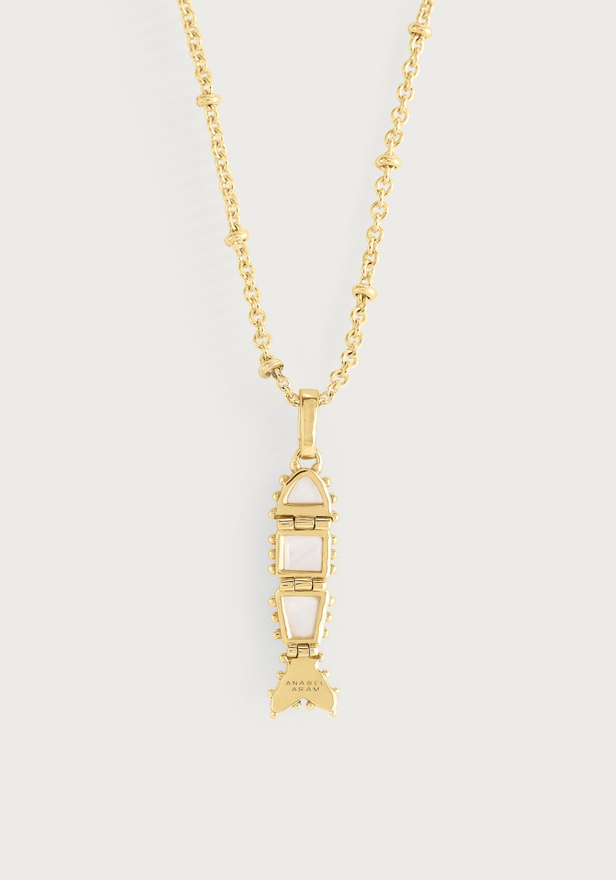 Milos Stone Fish Charm - Pearl