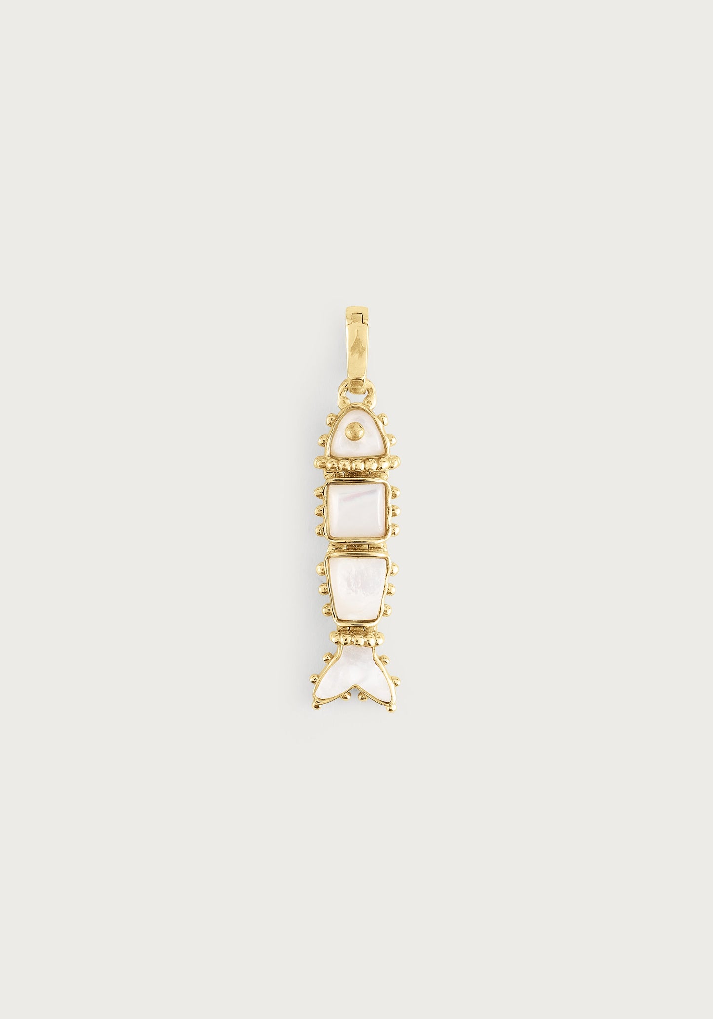 Milos Stone Fish Charm - Pearl