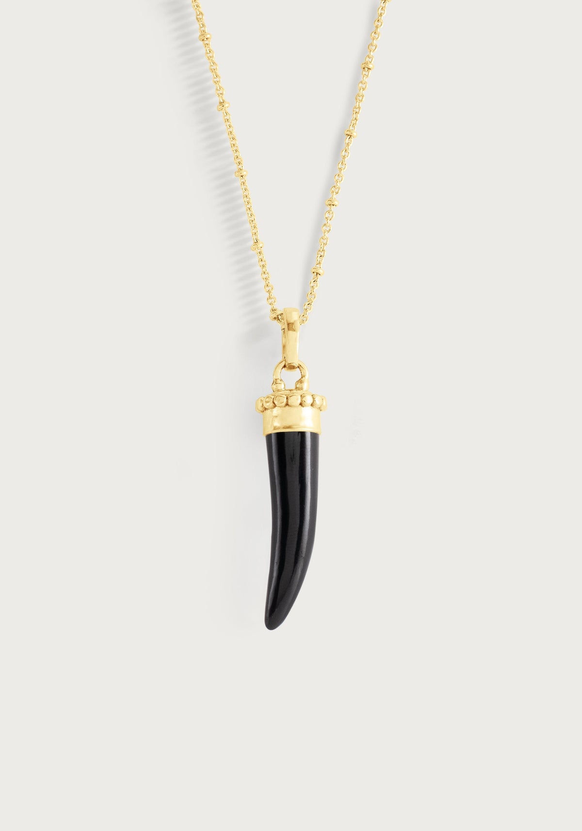 Forza Stone Horn Charm, Black Onyx