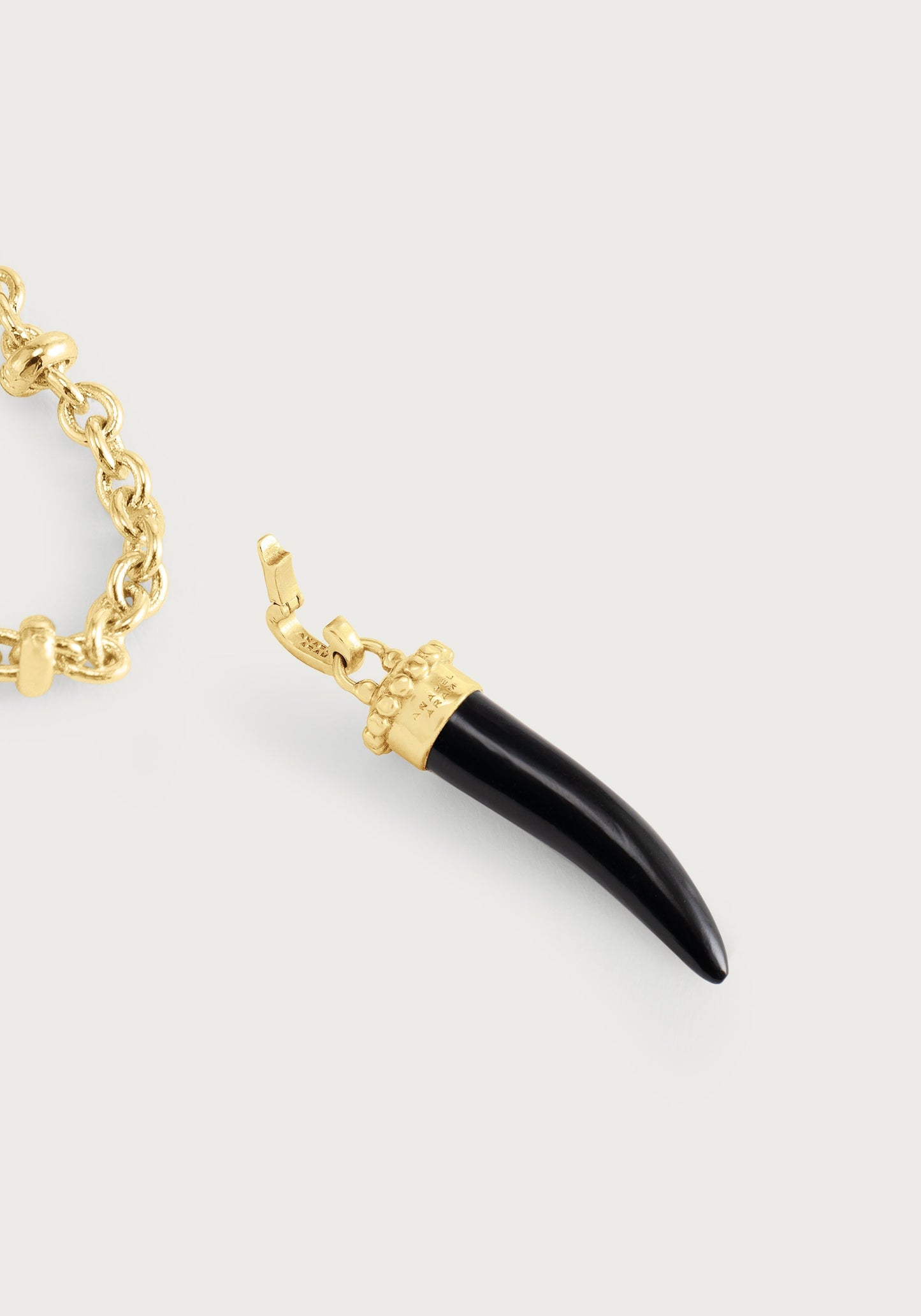 Forza Stone Horn Charm, Black Onyx