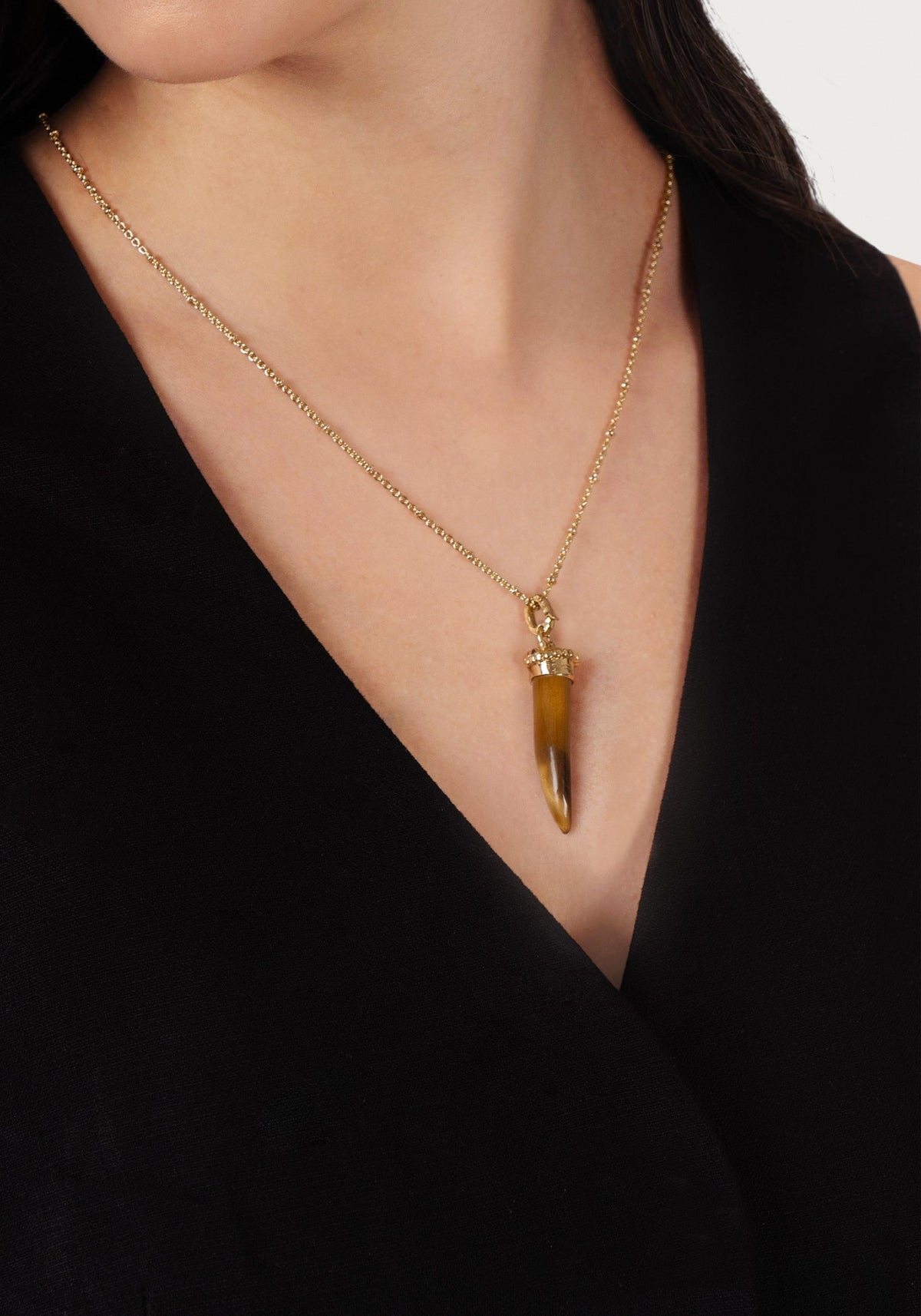 Forza Stone Horn Charm, Tiger's Eye