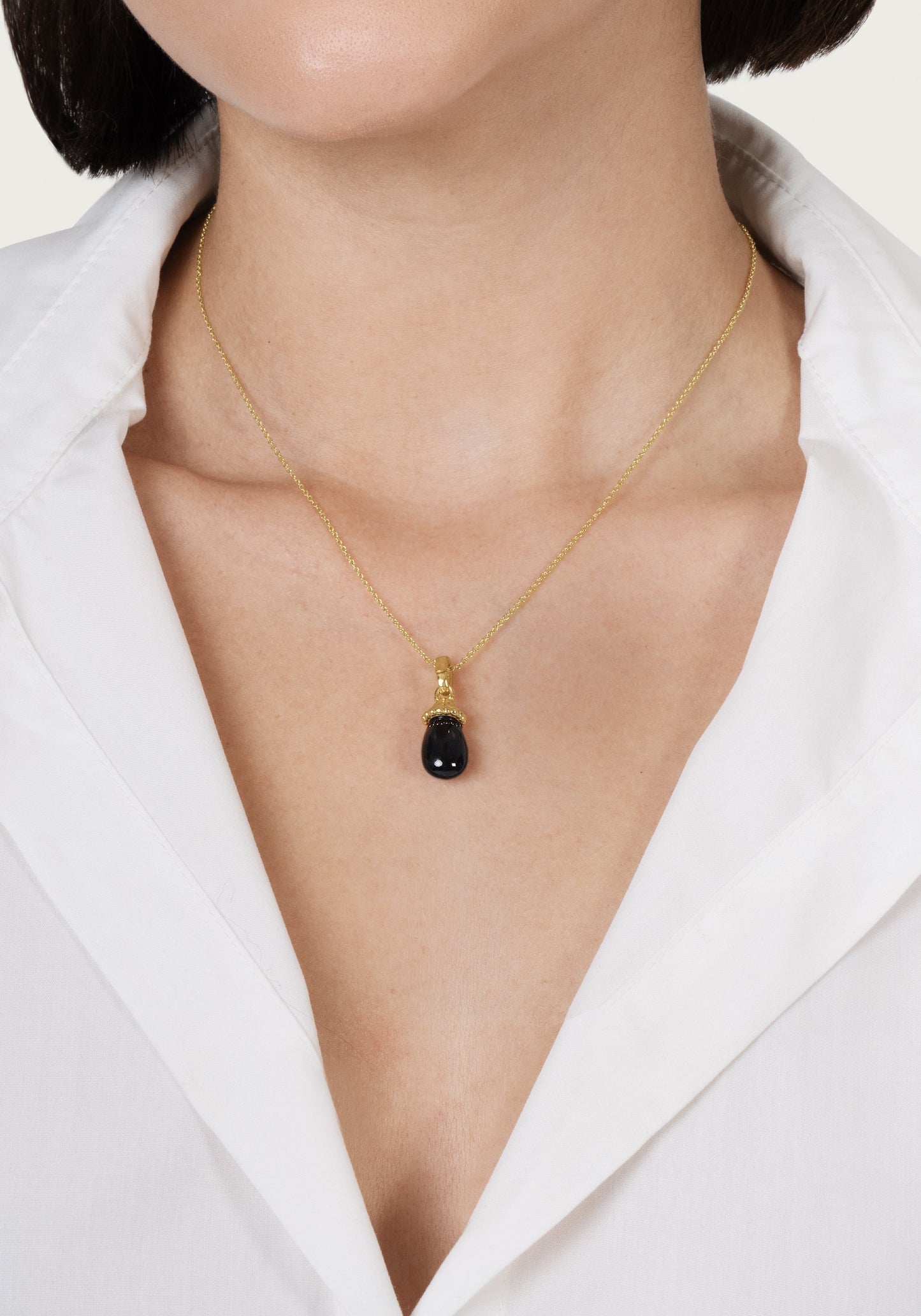 Forza Stone Drop Charm, Black Onyx