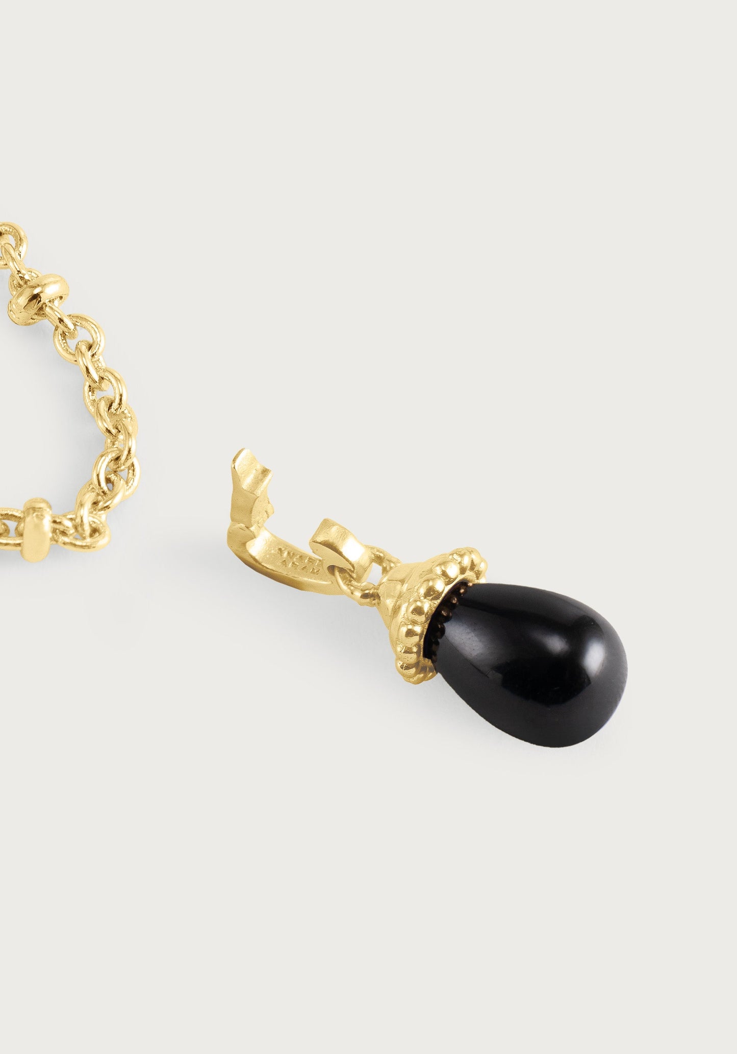 Forza Stone Drop Charm, Black Onyx