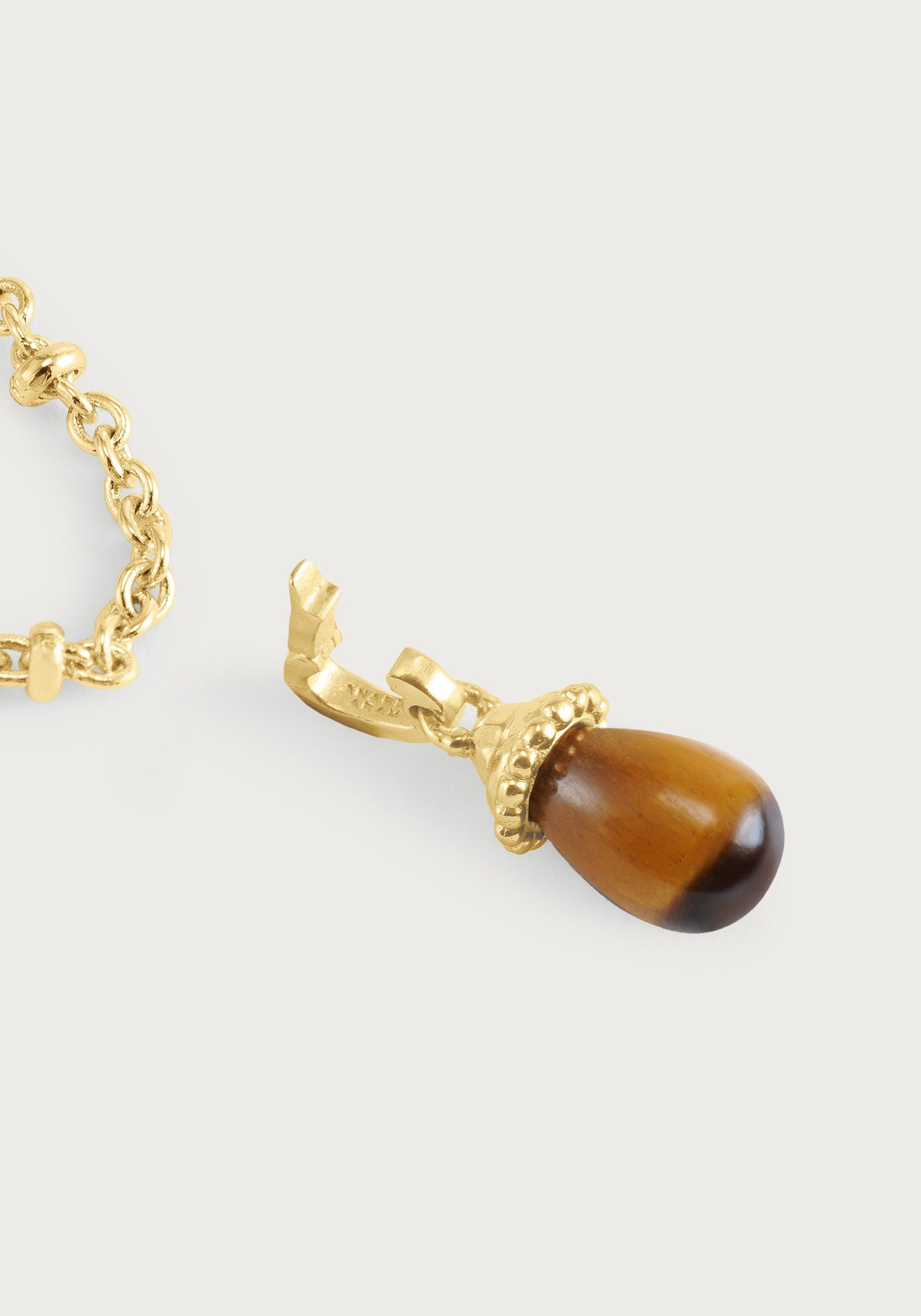 Forza Stone Drop Charm, Tiger's Eye