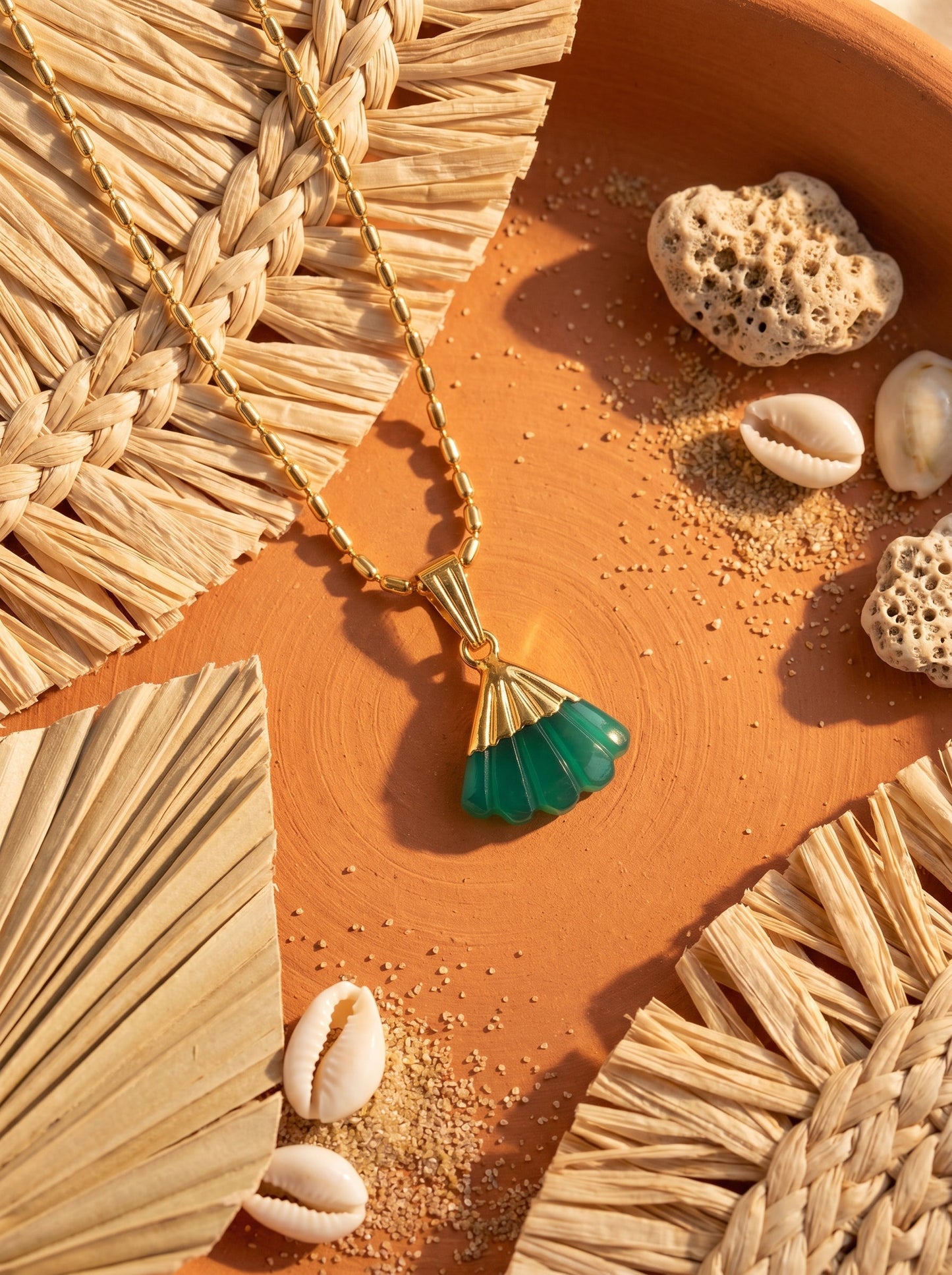 Collier CANDACE Végétal | pierre naturelle sculptée - Univers Végétal