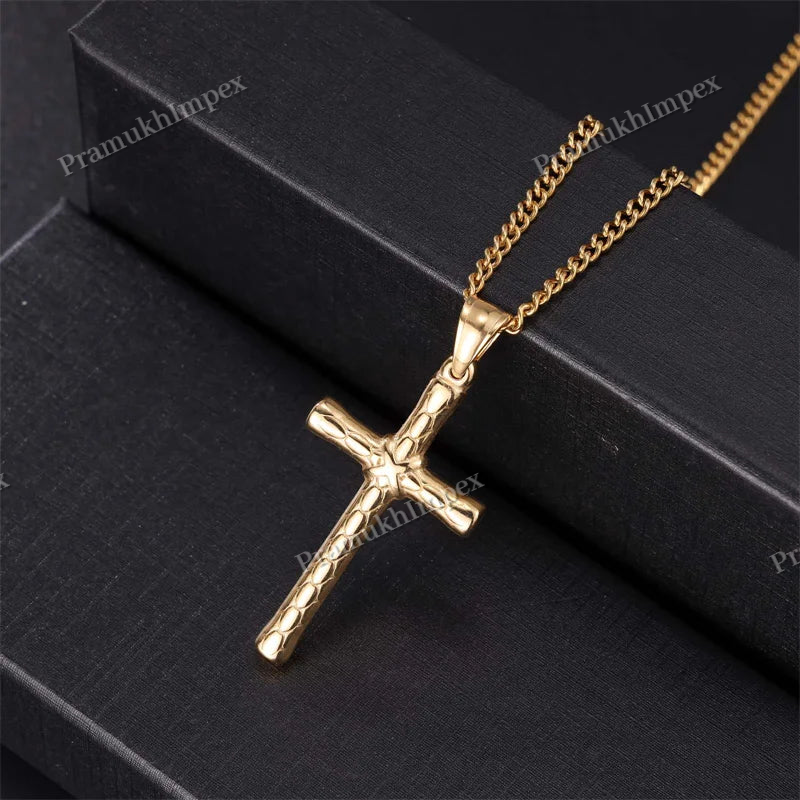 Vintage 925 Sterling Silver Plain Cross Pendant For Women