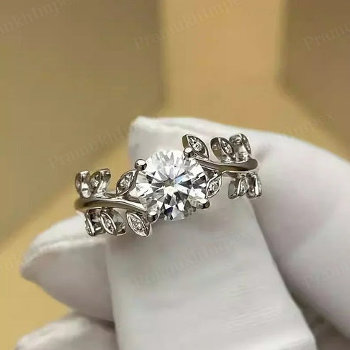Stylish Women's Moissanite 925 Sterling Silver Blooming Love Ring