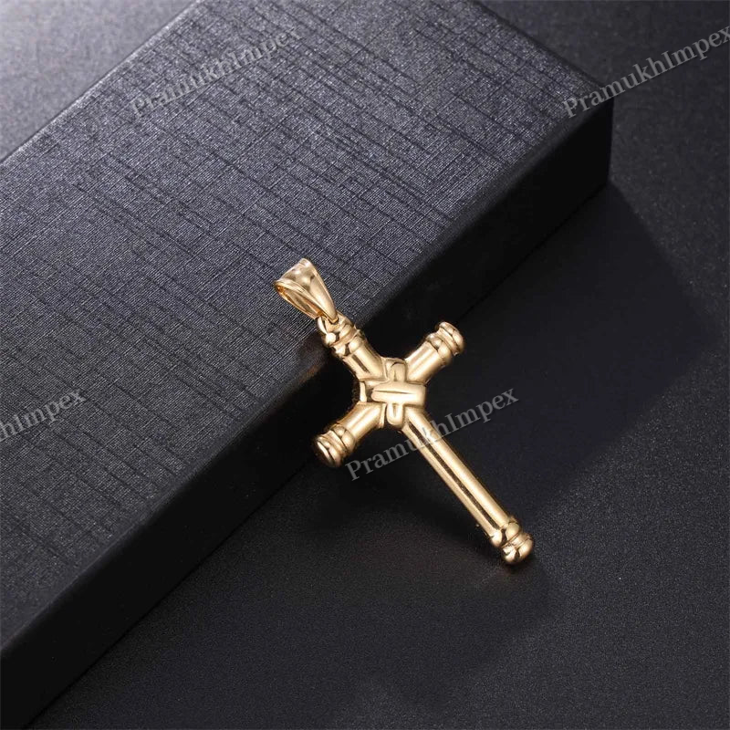 Vintage 925 Sterling Silver Plain Cross Pendant For Women
