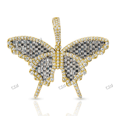 Butterfly Design VVS Moissanite Silver Girl Pendant