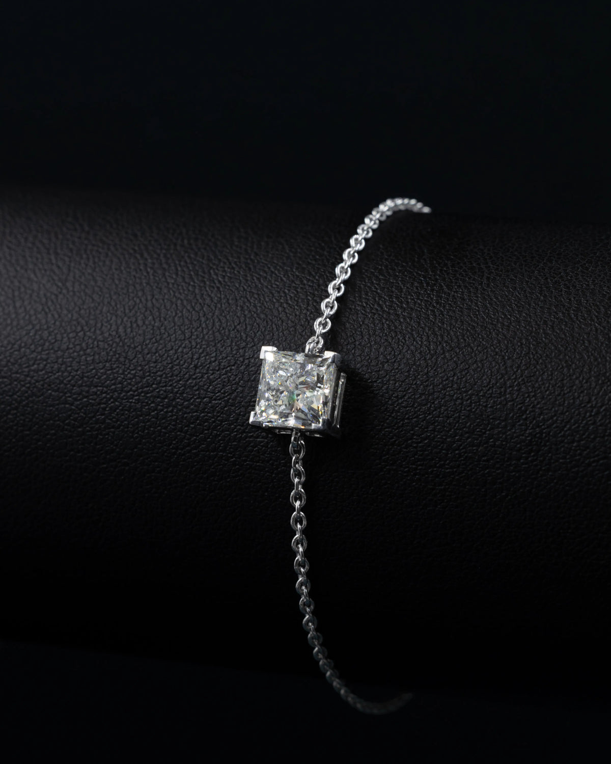 6.55 CTW Emerald Cut Lab-Grown Diamond Solitaire Bracelet