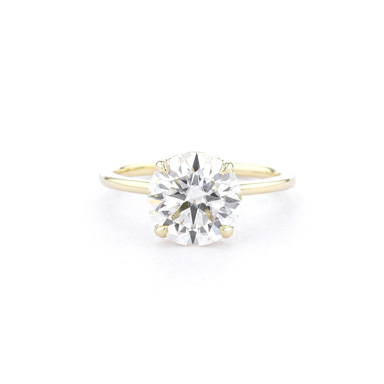 Minimal Round Cut 3.0 Ct Solitaire 925 Sterling Silver Wedding Ring Set
