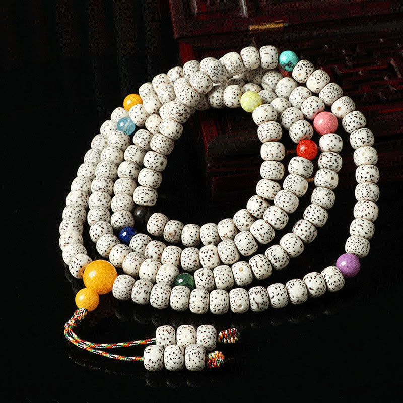 Fortune Jewel Tibetan Bodhi Seed Amber Agate Wealth Bracelet