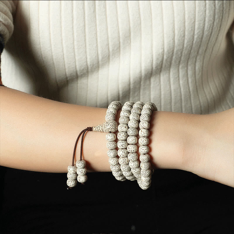 Fortune Jewel Tibetan Bodhi Seed Amber Agate Wealth Bracelet