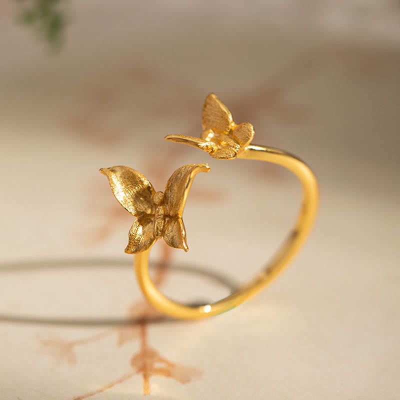 Fortune Jewel 925 Sterling Silver Butterfly Love Ring