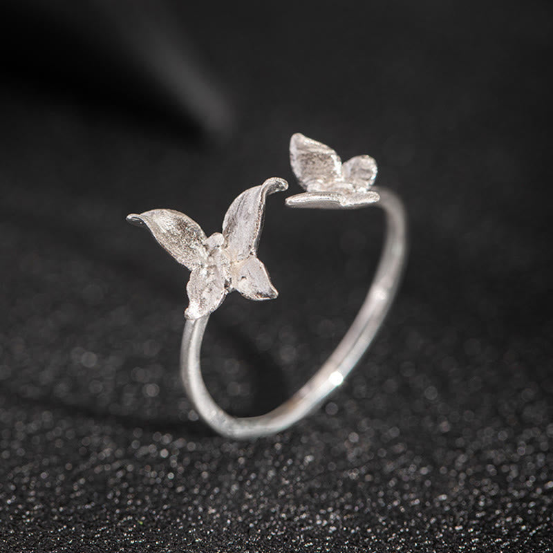 Fortune Jewel 925 Sterling Silver Butterfly Love Ring