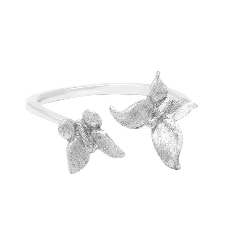 Fortune Jewel 925 Sterling Silver Butterfly Love Ring