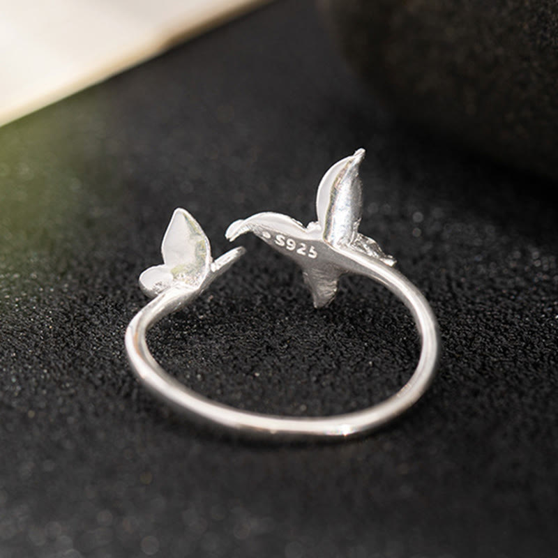 Fortune Jewel 925 Sterling Silver Butterfly Love Ring