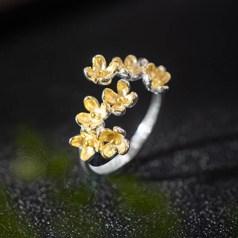 Fortune Jewel 925 Sterling Silver Osmanthus Fragrans Ring