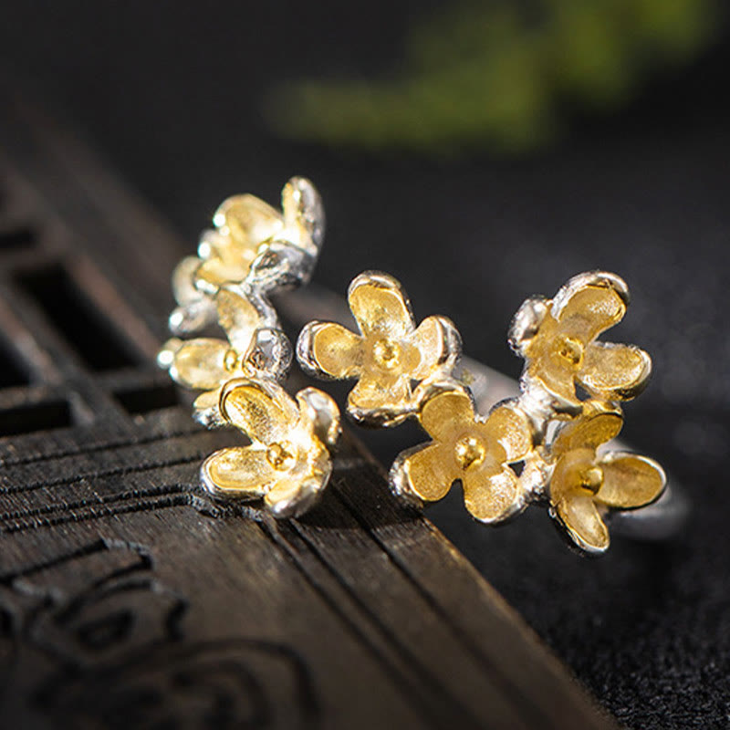 Fortune Jewel 925 Sterling Silver Osmanthus Fragrans Ring