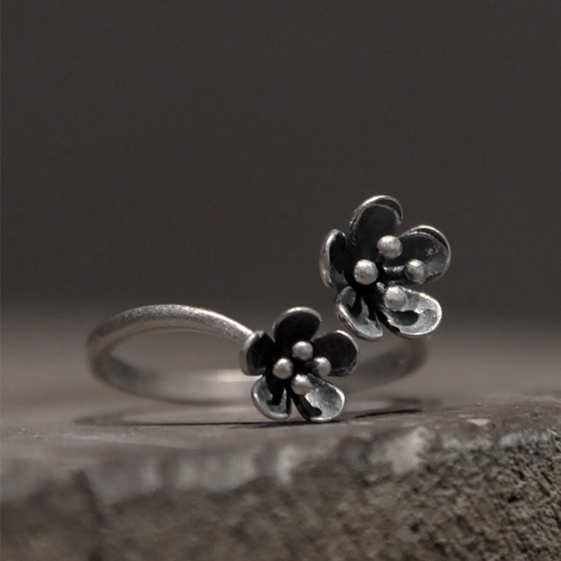 Fortune Jewel 925 Sterling Silver Flowers Ring