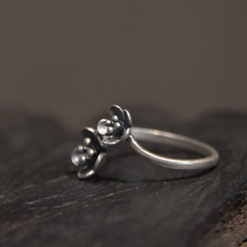 Fortune Jewel 925 Sterling Silver Flowers Ring