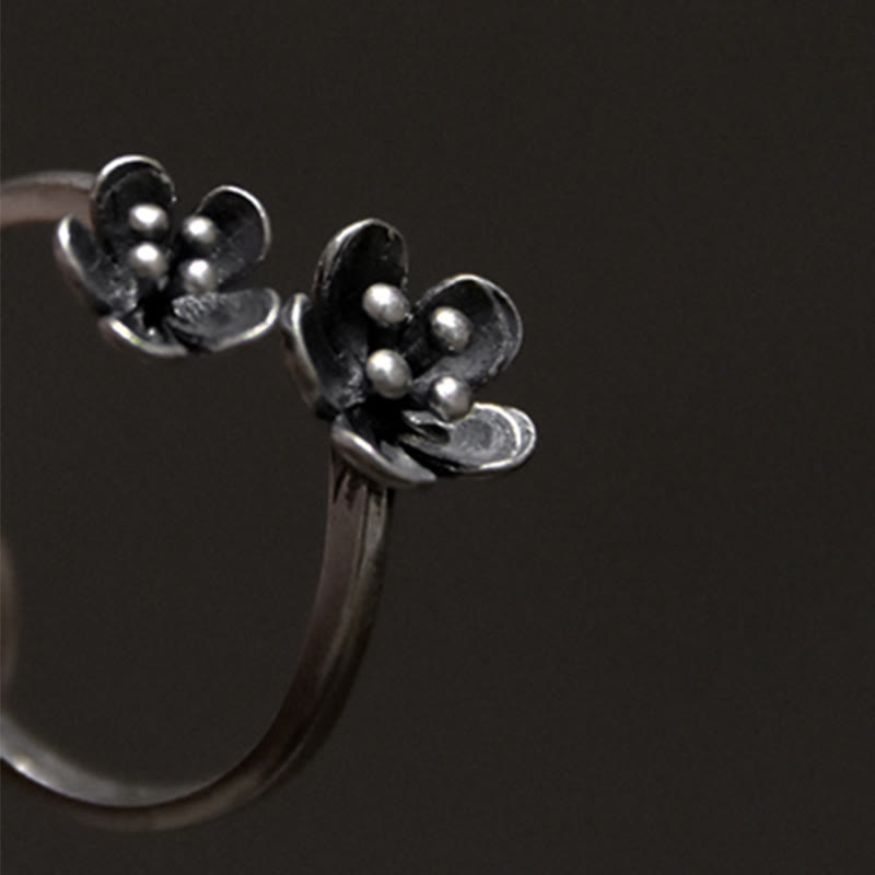 Fortune Jewel 925 Sterling Silver Flowers Ring