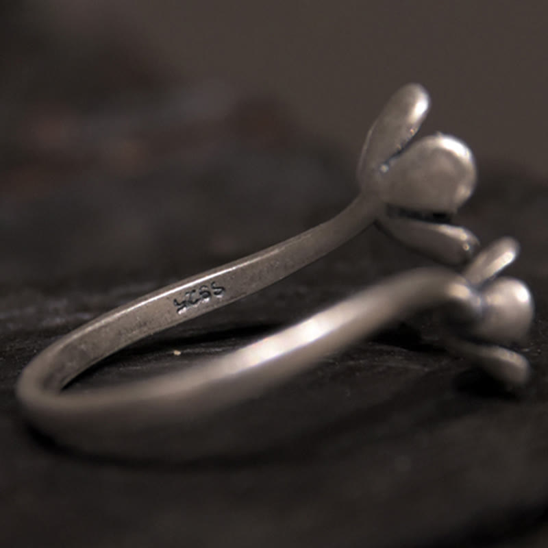 Fortune Jewel 925 Sterling Silver Flowers Ring