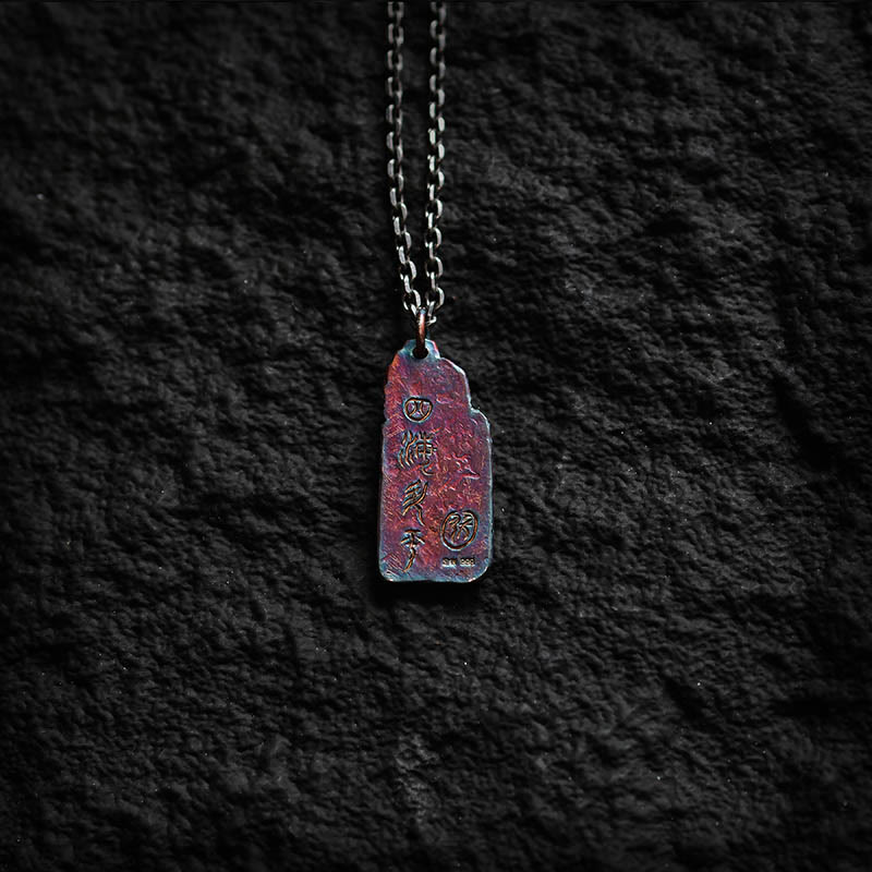 Fortune Jewel 999 Sterling Silver 24k Gold Waves Sun Balance Necklace Pendant