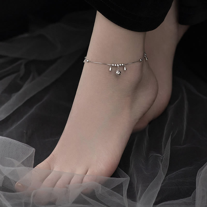Fortune Jewel 925 Sterling Silver Antiquity Bell Protection Anklet