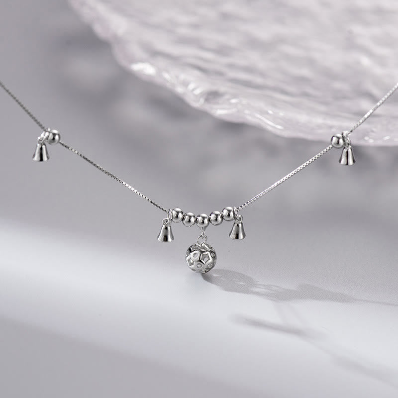 Fortune Jewel 925 Sterling Silver Antiquity Bell Protection Anklet