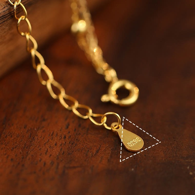 Fortune Jewel 925 Sterling Silver Zircon Little Pepper Charm Protection Anklet